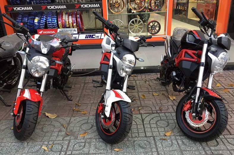Ducati Monster Mini 110cc côn tay màu đỏ đen 2018  2banhvn